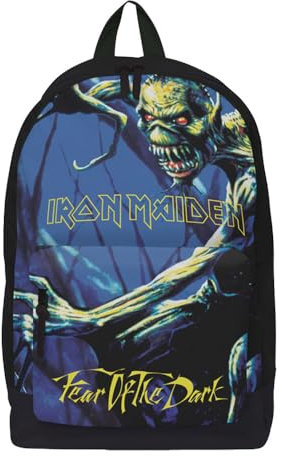 Rocksax Unisex Iron Maiden - Fear Of The Dark Backpack, Black, 43cm X 30cm X 15cm UK