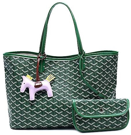 Modische Damen-Reisetasche, Leder-Umhängetasche, Geldbörsen-Sets für Frauen, Designer-Handtaschen für Reisen, Einkaufen, Strand, Large-grün
