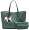 Modische Damen-Reisetasche, Leder-Umhängetasche, Geldbörsen-Sets für Frauen, Designer-Handtaschen für Reisen, Einkaufen, Strand, Large-grün