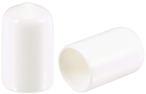 TA-VIGOR Lot de 50 embouts en caoutchouc ronds et flexibles de 12 mm de diamètre interne - Cache-boulons en vinyle blanc pour vis, tubes, câbles, fils, etc