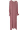 RLLJS Frauen Gebet Kleid Muslim Ramadan Kleidungsstück Abaya Dubai Islam Jilbeb Langes Kleid Ohne Hijab, rose, XX-Large
