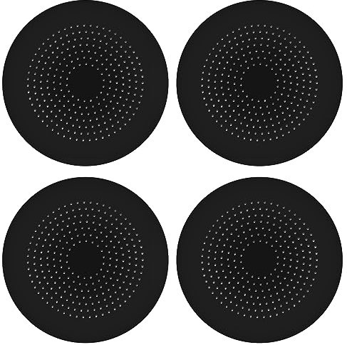 4 Stück Abfluss-Haarfänger aus strapazierfähigem Silikon, reinigen, für Badezimmer, Badewanne und Küche (New Black 4Pack)