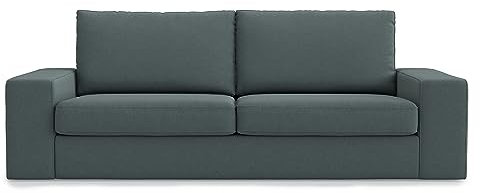 MASTERS OF COVERS Ersatzbezug Kompatibel mit Kivik 3 Sitzer Sofa, Kivik 3 Sitzer Sofabezug, Kivik Bezug, Kivik 3er Bezug, Kivik Loveseat Bezug, 228 x 95 x 83 cm (Dunkelgrau, Polyester)