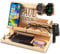 Greta Oto Personalisiert Holz Dockingstation für Handy, Tablet, Geldbörse, Gadgets, Uhr, Schlüssel, Accessories, Ablage für Arbeitstisch, Nachttisch,Geschenke für Männer (Beige)