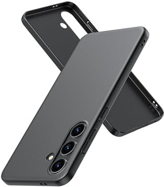 Veaipi Handyhülle für Samsung Galaxy S24 5G Hülle,Linsenschutz Stoßfest Fingerabdruckfest Mattierte Textur PC,Super Abriebfest Leichte und Glatte Haptik Galaxy S24 5G Smartphone Case Schwarz