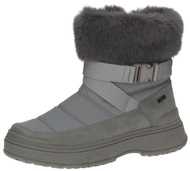 CAPRICE Damen Winterstiefel ohne Absatz Vegan Wasserabweisend, Braun (Taupe Comb), 40 EU