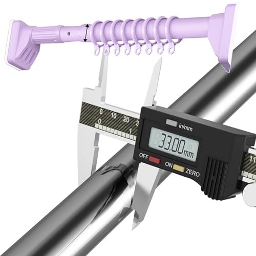 Saugnapf-Gardinenstange Ohne Bohren, 360CM-450CM 410CM-500CM Duschvorhangstange, Vorhangstange Teleskopstange Vorhang, Spannstange für Badezimmer, Schrank, Fenster, Raumteiler(Lila,260cm-350cm)