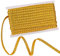 PH PandaHall - Cordón de poliéster trenzado de oro, 10 mm, trenza de cuerda plana, 3 capas, cordón de bricolaje, cinta de tela decorativa para disfraces, costura, decoración de interiores