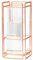 UIYIHIF Glas-Blumenvasen mit Metallständer, Geometrischer Blumenständer mit Glaszylinder, Hydrokultur-Pflanzenvase, Moderne Röhren-Blumenvase für Büro, Zuhause, Hochzeit, Tischdekoration,(Roségold)