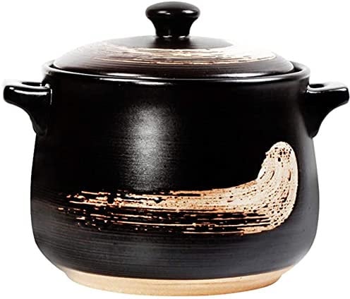 YSZWIN Cazuela De Cerámica Olla De Barro Ollas De Barro, Cazuela, Resistente Al Calor, Gas Doméstico De Llama Abierta General, Ideal para Cocinar Cerámica Clásica