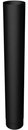 DURA FLUE Matt Black 1000mm Stove Flue Pipe (7), Heat & Corrosive Gas Resistant Coating, Fits Multi Fuel, Wood, Gas & Oil Appliances