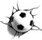 aupawdy 3D Fussball Wandtattoo, Wandsticker für Kinderzimmer Jungen, Kinder Fussball Wandaufkleber für Jugendzimmer, Wand Deko Fussball Aufkleber