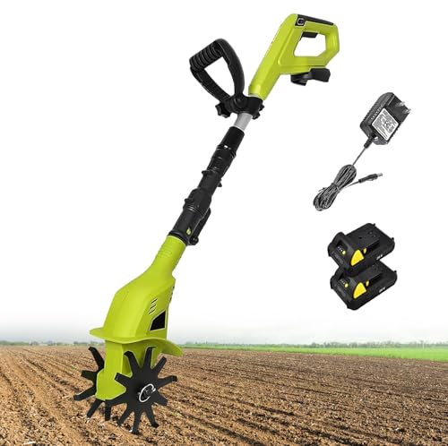 ELIKBH Motobineuse Electrique Outillage de Jardin Cultivateur de Jardin Electrique Rotavateur Motobineuse sans Fil 250rpm Vitesse de Rotation