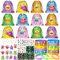 Monster Party Mitgebsel Kindergeburtstag 4 5 6 7 8 Jahre mit Kordelzugbeutel Geschenktüten Leuchtendes Tattoo Schlüsselanhänger Silikonarmband Monster Give Aways Gastgeschenke Pinata Füllung Kinder
