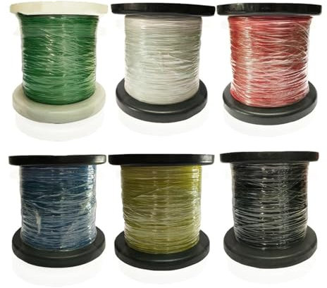 BADIKA UL (PVC) Draht und Kabel UL10064 26AWG 30AWG 32AWG 34AWG ultrafeine spezielle feine OK-Linie elektronische Linie FEP PTFE-Hochtemperatur-Mehrdrahtdraht(Black,10M_32 AWG)