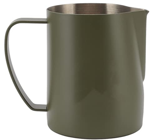 Frothing Jug Pitcher Falcon Beak Tip 304 Stainl Steel Milk Frother Cup for Home C 600ml OD Green Frothing Jug PitcherMilk Frother CupMilk Frothing PitcherStainl Steel Milk (Green)