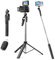 Oderra Trépied Smartphone 3-en-1 avec Perche à Selfie Bluetooth - Télécommande Détachable, 160CM Rétractable + Stabilisation 360° Compatible iPhone/Samsung/Huawei