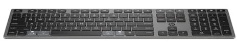 HP 720 Kabellose Tastatur, wiederaufladbar, ultradünn, Dual-Modus (USB Typ A und Bluetooth), für mehrere Geräte, 22 programmierbare Tasten, kompatibel mit Windows 10/11, macOS und ChromeOS, Schwarz
