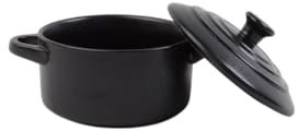 Holst Porzellan BS 314 - Cocotte in porcellana, 16 cm, colore: nero, 16,3 x 12,3 x 10,3 cm, 1 pezzo
