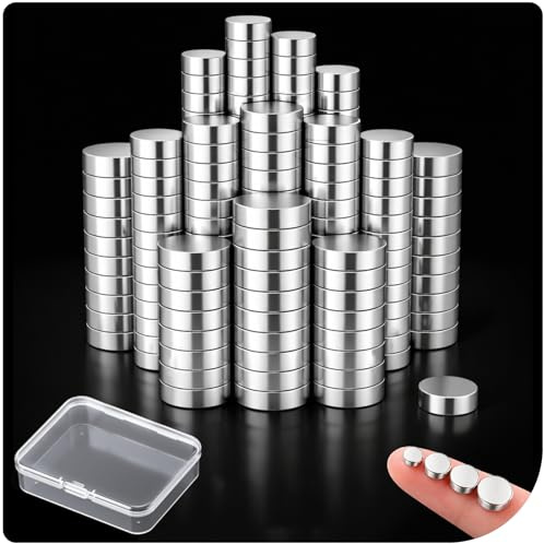 200 Stück Magnete Stark, 4 Verschiedene Größen, Mini Neodym Magnete für Magnettafel Extra Stark, Kleine Kühlschrank Magneten Starker Halt, Mini Rund Magneten für Whiteboard