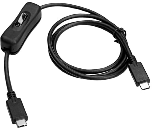 GBKDQQ Cavo interruttore USB Type-C On Off 1 m 10 Gbps, cavo USB 3.1 C a C con interruttore on/off, supporto trasmissione video/dati e ricarica rapida 5 A PD per telefoni cellulari, tablet computer