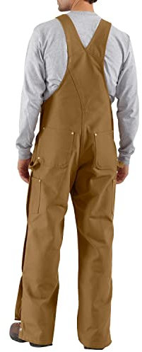 Carhartt Salopette da uomo, vestibilità larga, modello Duck, Carhartt, marrone, 34W x 34L