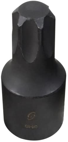 SUNEX Tools 1/2 in. Drive T40 6-Point Internal Star Impact Socket, CR-MO Steel, Model 2690S2