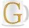 givagift Letter “G” Mug – Letter G Mug, G Letter Mug, G Mug – Mug Gift/Present – Polka Dot Style – Modern/Cool/Trendy Style Mug (Gold)