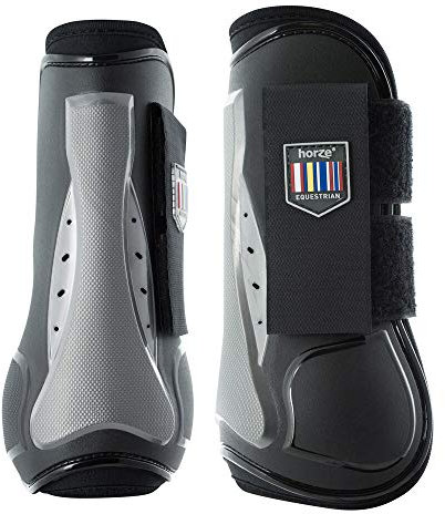 HORZE Impact Air-Shock stoßabsorbierende Gamaschen, Schwarz, F
