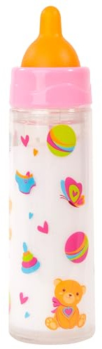 Bayer Design Magic Bottle, Milchfläschchen, mit niedlichem Motiv | Trinkflasche, Puppenzubehör, weiß