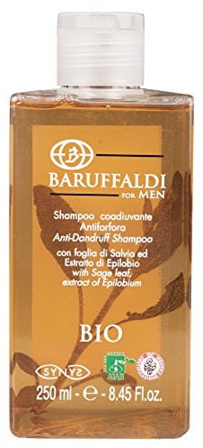 Anti-Schuppe BIO Shampoo mit Salbeiblatt und Epilobium Extract 250 ml/8.45 Fl.oz. - BaruffaldiBio for Men Made in Italy