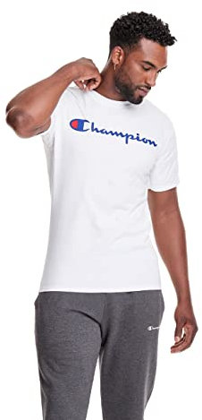 Champion Herren Classic Jersey Graphic T-shirt T Shirt, Weiß 2, XL EU