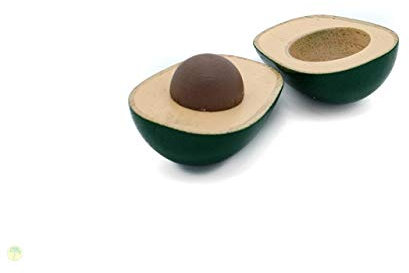 Avocado aus Holz, 2 Stk., Lebensmittel aus Holz