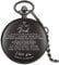 CokinkiDs Herren Papa Taschenuhren Schwarz zu My Dad Quarz Fob Uhren mit Kette Fob Anhänger für Männer Papa Geburtstag Vatertagsgeschenke