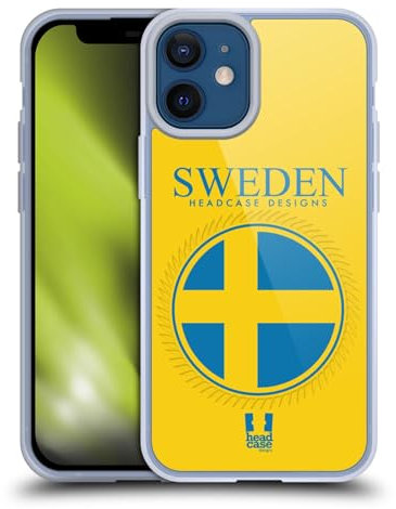 Head Case Designs Sweden Swedish Sverige Flag Fahne Flicken 2 Gelhülle [Militärischer Schutzgrad] Kompatibel Mit Apple iPhone 12 Mini Und Kompatibel Mit MagSafe