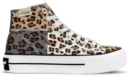 D.Franklin One Way, Zapatillas Mujer, Leopardo, 36 EU