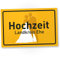 DankeDir! Hochzeit Ehe Ortsschild - Schild lustiger Spruch - Hochzeit Hochzeitskarte Brautpaar Deko Hochzeitsgeschenk Geschenk - Partydeko Accessoires Hochzeitsdeko Fotobox