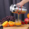 WEQUALITY Portable Orange Juicer，Manual Citrus＆Fruit Extractor， Stainless Steel Squeezer with a Built-in Juice Container，Anti-skid Design，Ideal for Citrus，Apples，Pineapples or Even Vegetables