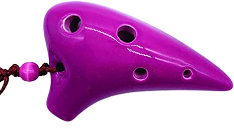 puran Keramik-Okarina Musical Collection Mini Okarina Flöte Instrument glatte Oberfläche Keramik kompatibel mit Anfänger lila