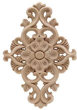 Deko-Aufkleber aus Naturholz im Retro-Stil, Gummi-Figuren, große Rosenkrone, Blätter, Vintage-Stil, Heimdekoration, 15 cm x 105 cm
