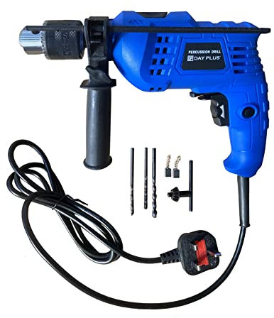 850W Impact Hammer Drill – for Stone Masonry Brick Metal & Wood - Electric - Variable Speed - 5/6/8mm Metal Chuck - Corded - Drill Bit Accessory Kit