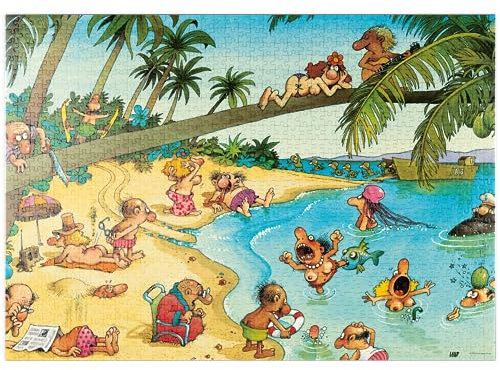 MyPuzzle Beachies - Jean-Jacques Loup - Cartoon Classics - Premium 1000 Teile Puzzle - MyPuzzle Sonderkollektion von Heye Puzzle