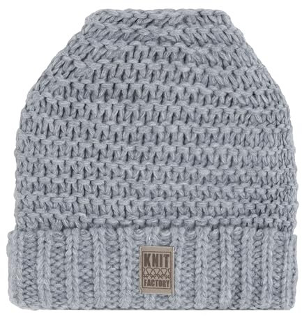 KNIT FACTORY - Alex Mütze - Strickmütze - Aus Wolle - Robusten Look - Grau