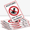 5 unidades. Atención: no es un letrero para el baño de perros, 20 x 30 cm, aluminio de 3 mm, placa de aluminio estable compuesto de aluminio, sin inodoro para perros con protección UV de STROBO