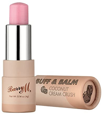 Barry M Cosme Buff and Balm Lip Tint, with Scrub to Balm Formula in Pink Coconut Cream Crush