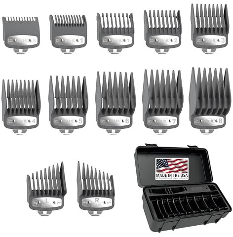 Wahl Clipper Original Secure-SNAP® Befestigungsschutz-Organisationsset mit Haarschneidemaschinenschutz, 14-teiliges Elite Aufbewahrungsset, Haarschneidemaschine, Grau -3291-200