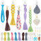 INFUNLY 8 Set DIY Makramee-Armband-Schlüsselanhänger-Kits Für Erwachsene Buntes Makramee-Schnur-Knoting-Kit Boho Makramee Schlüsselanhänger Mit Anleitung Video Für Autoschlüssel-Geldbörse Anhänger