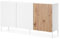 Selsey Lammelo - 3-türig Sideboard mit Lammelen in Weiß / Wotan Eiche, 140 cm breit