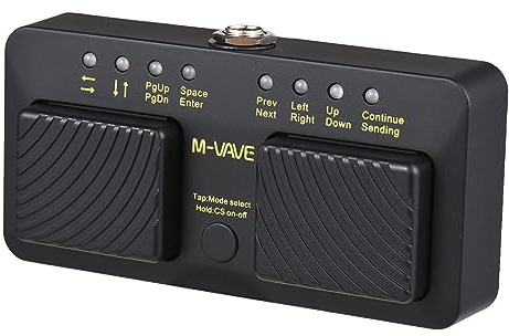 summina Kabelloser MIDI-Controller M-VAVE CUBE TURNER Wiederaufladbares drahtloses intelligentes MIDI-Steuerpedal Page Turner Pedal Notenblattwender Drahtlose MIDI-Steuerung BT Spectrum Flipper
