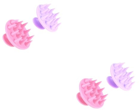 minkissy 4stücke Silikon Shampoo Bürsten Kopfhaut-massagegerät Für Sanfte Reinigung Und Entspannung Für Haartypen Und Fördert Haarwachstum Und Beruhigt Die Kopfhaut